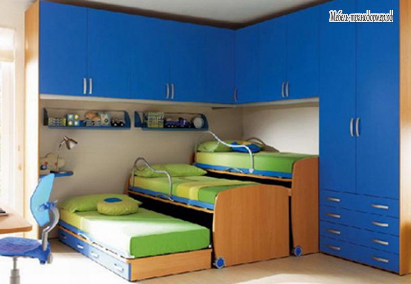 Выкатная детская кровать матрешка - Кровать трансформер - Мебель -трансформер.РФ